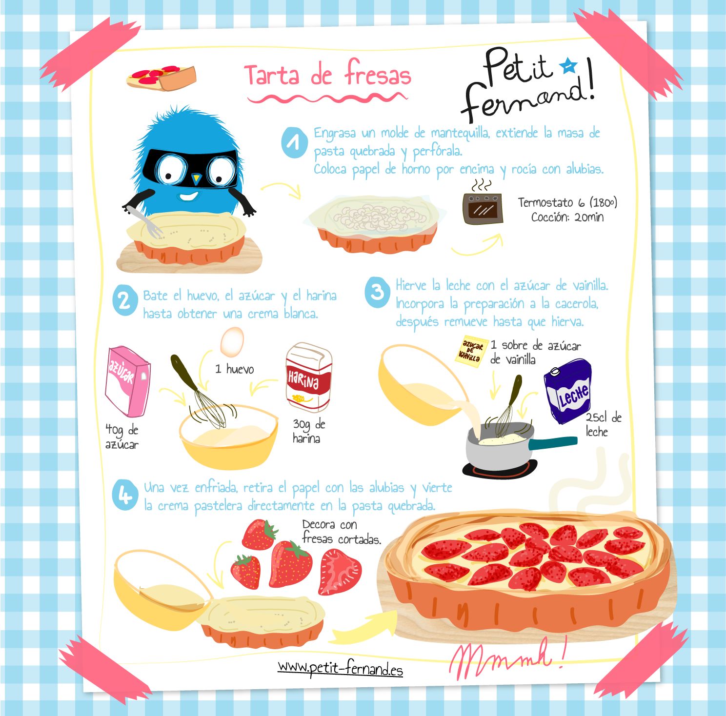 Receta Tarta de fresas