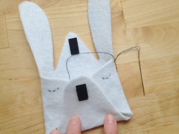 bolso para niños en forma de conejo DIY