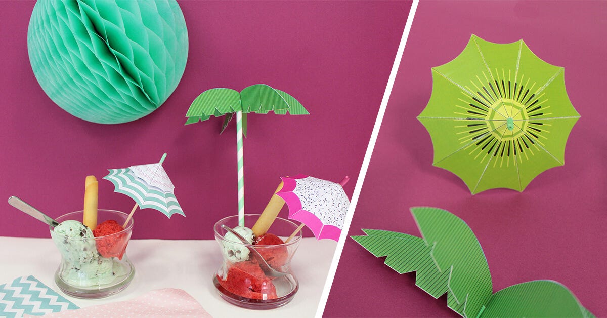 Sombrillas de papel DIY