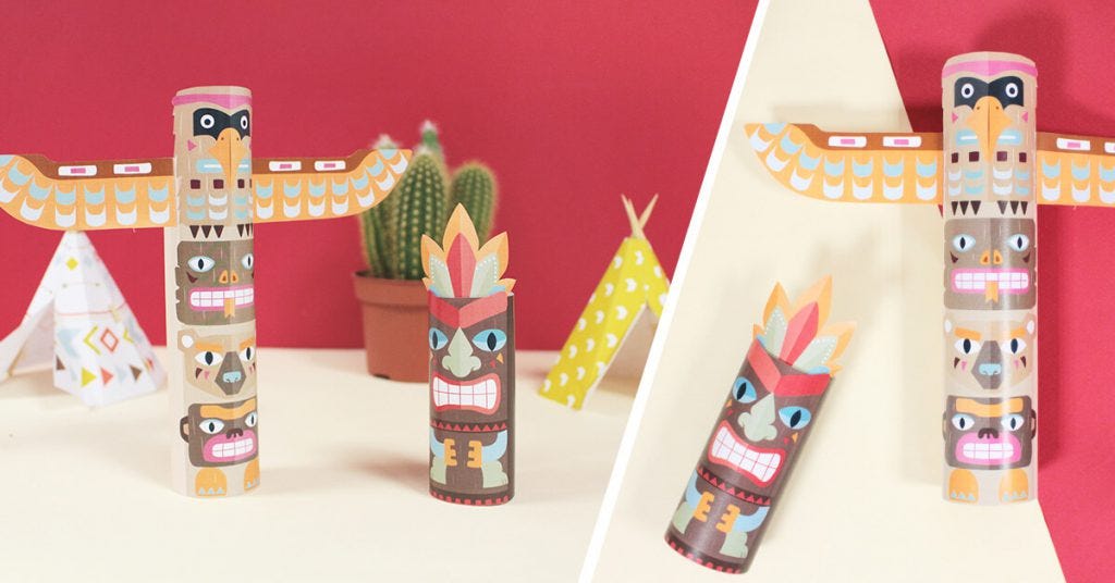 Printable Totem indio
