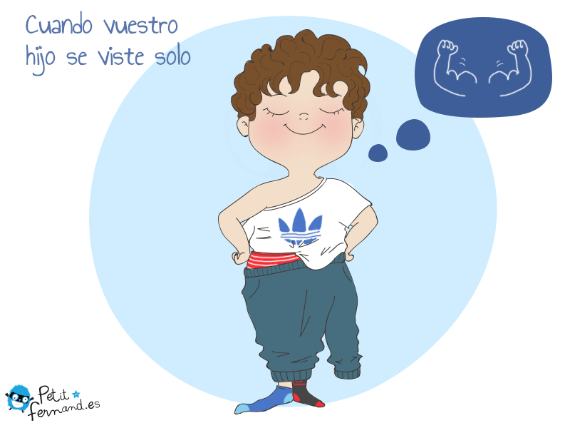 Humor cuando se visten solos