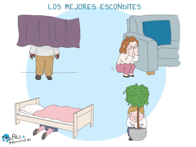 Viñeta de humor: los mejores escondites de nuestros hijos