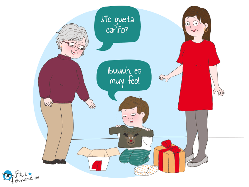 Viñeta de humor: el regalo de la abuela