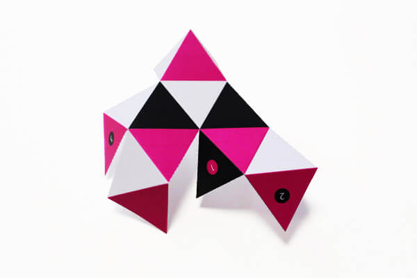 Plantilla descargable de caja origami