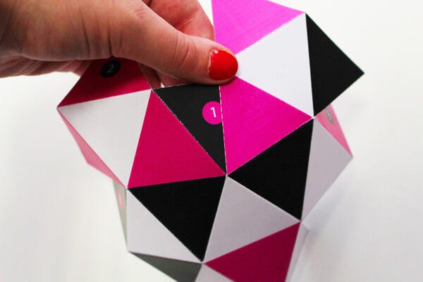 Plantilla descargable de caja origami