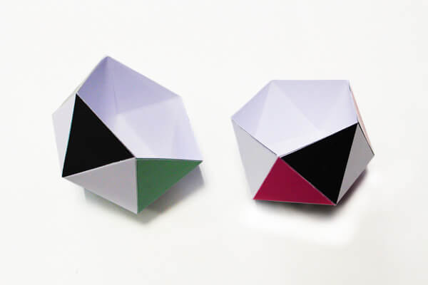 Plantilla descargable de caja origami