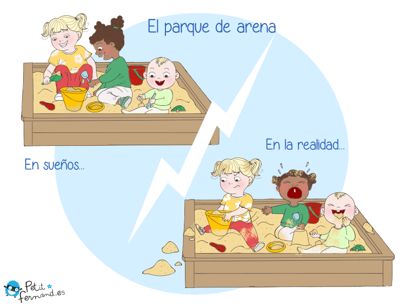 viñeta de humor parque