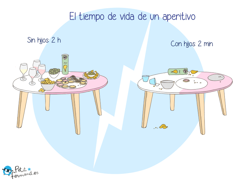 humor para padres: la vida de un aperitivo con niños