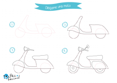 tutorial de cómo dibujar: una moto