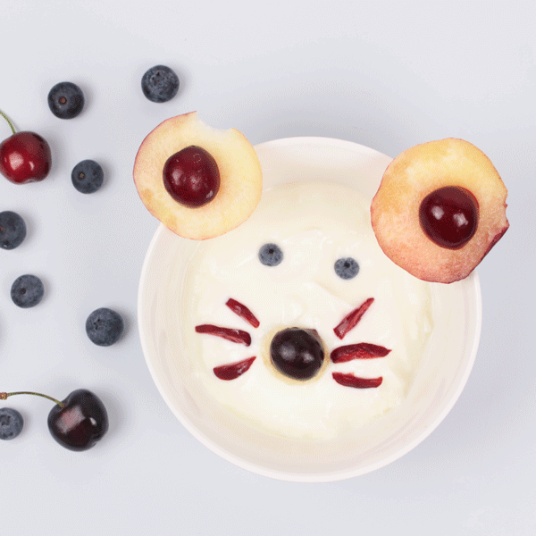receta de merienda para niños saludable: queso en forma de ratón