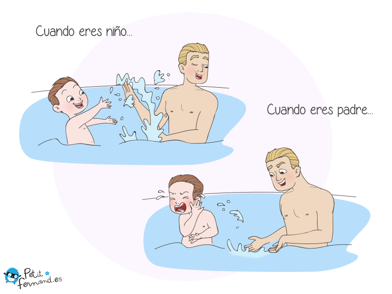 humor para padres: la hora del baño con papá