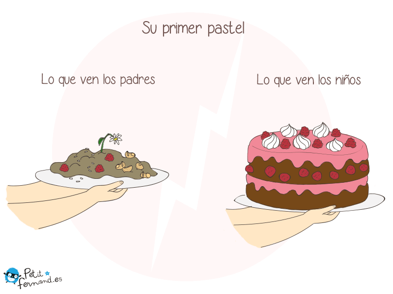 humor de padres: la primera tarta de tu hijo