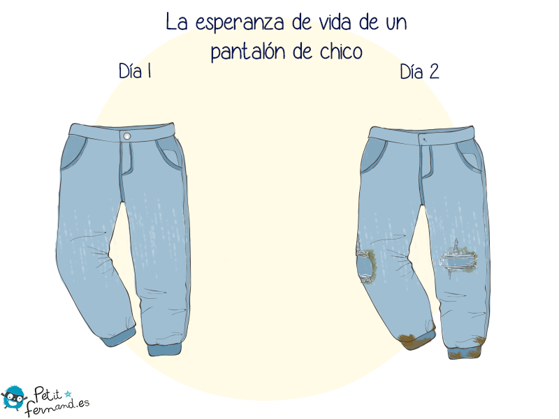 ¡Cuando eres padre sabes que la ropa nueva de los peques no aguanta mucho!