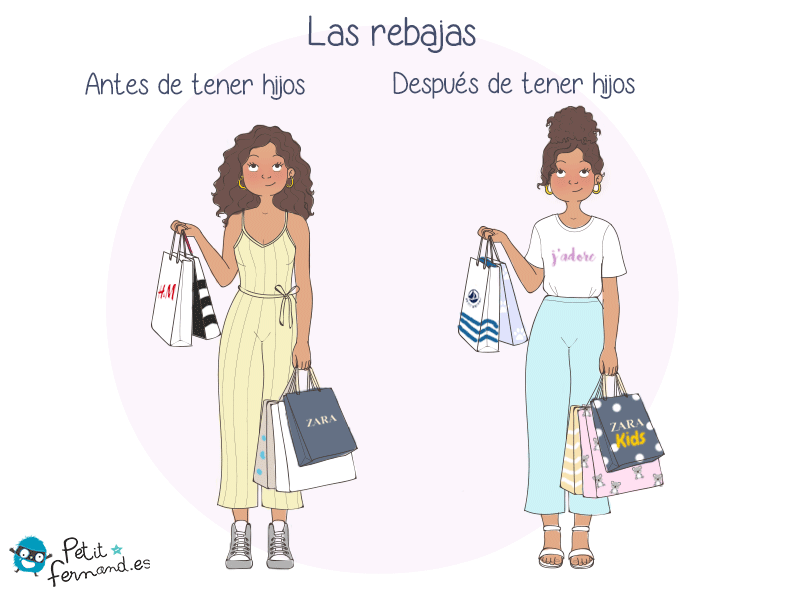 ¡Cuando tienes hijos, las tiendas a las que vas para las rebajas no son las mismas que antes!