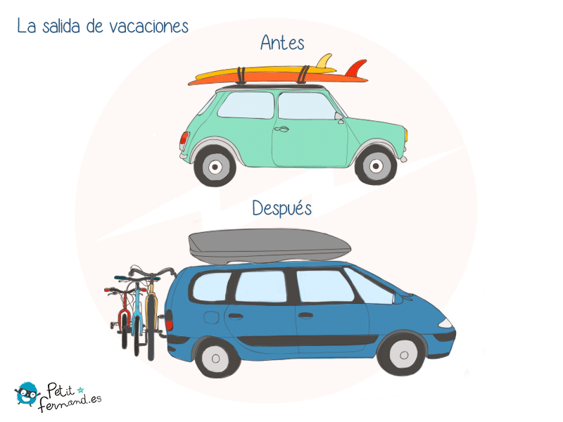 ¡Al tener hijos las salidas en coche de vacaciones ya no son las mismas!