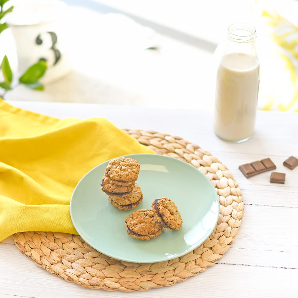 ¡Buen chocolate para endulzar y avena para dar energía!