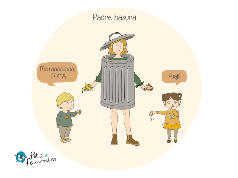 ¡Ser padres es también hacer el oficio de centro de reciclaje!