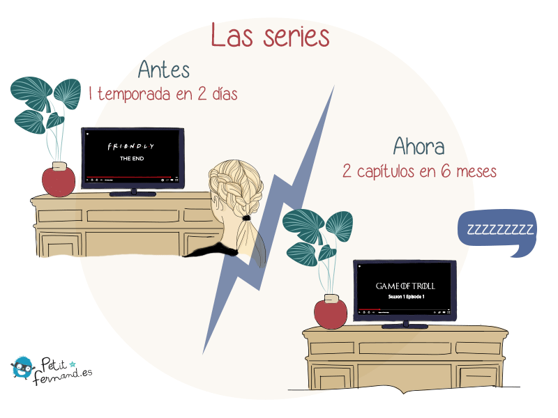 Antes devorabas tus series de Netflix en dos días, ahora ves tus series en pequeñas dosis entre biberón y biberón.