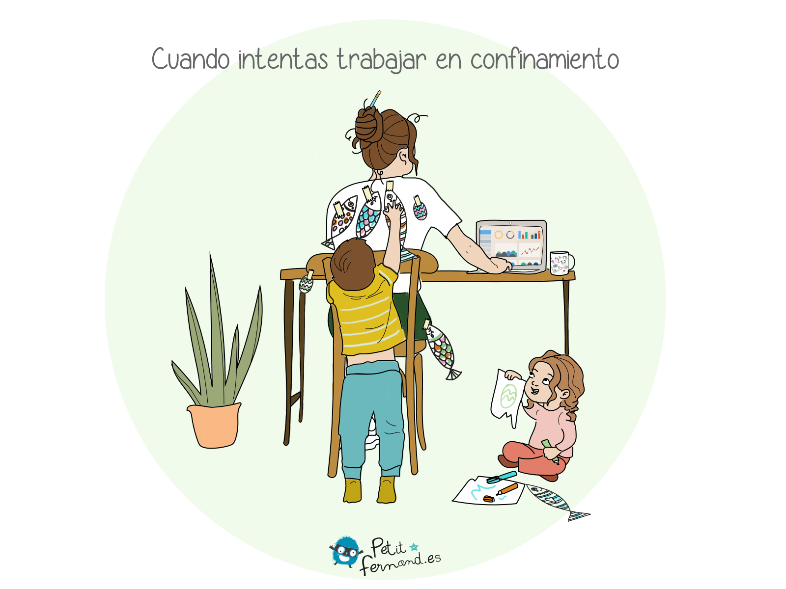 : Todos los padres ahora saben que trabajar en remoto no es compatible con cuidar los niños!