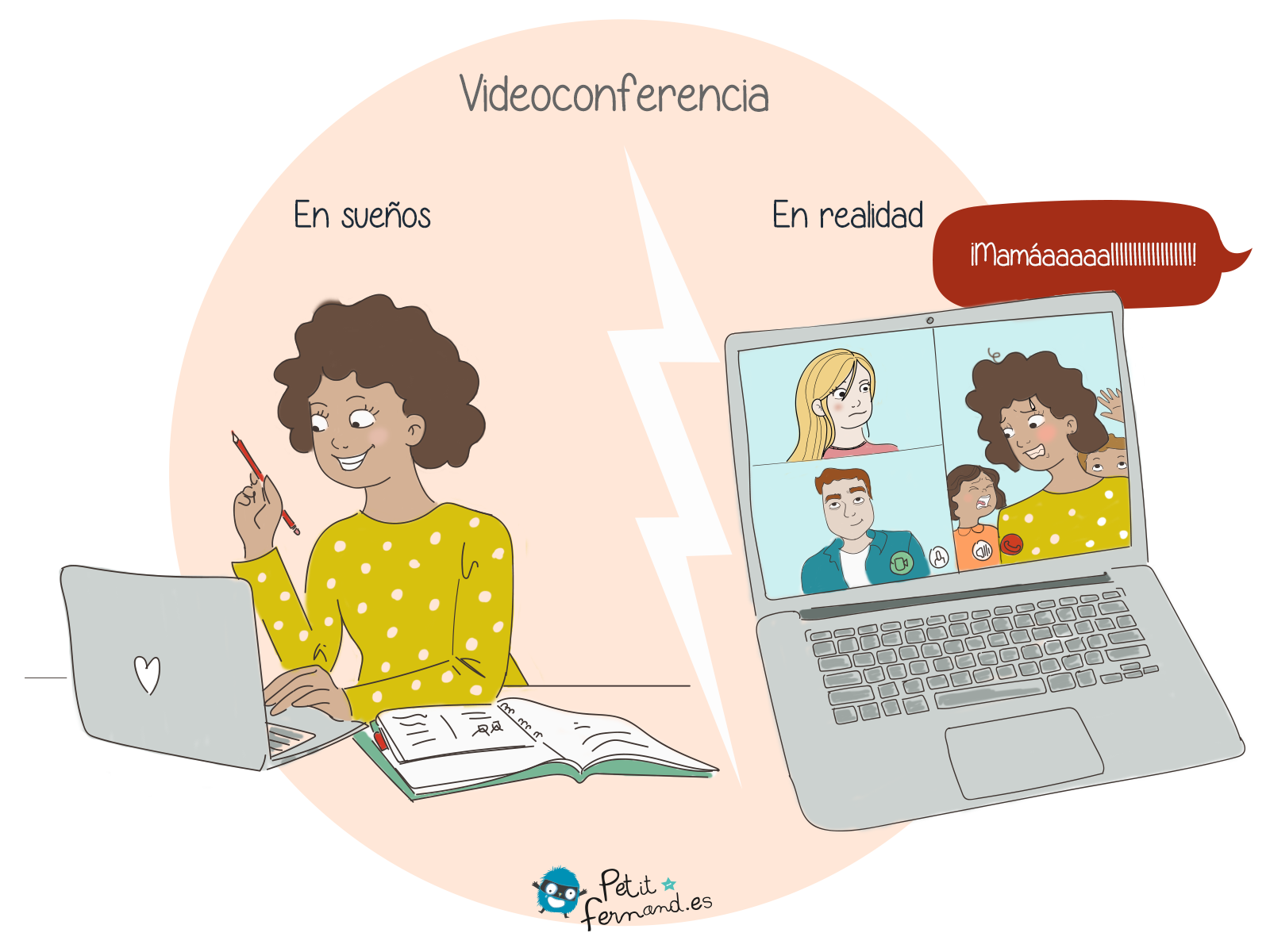 ¡Durante el confinamiento los padres vivieron aventuras en videoconferencia y teletrabajo!